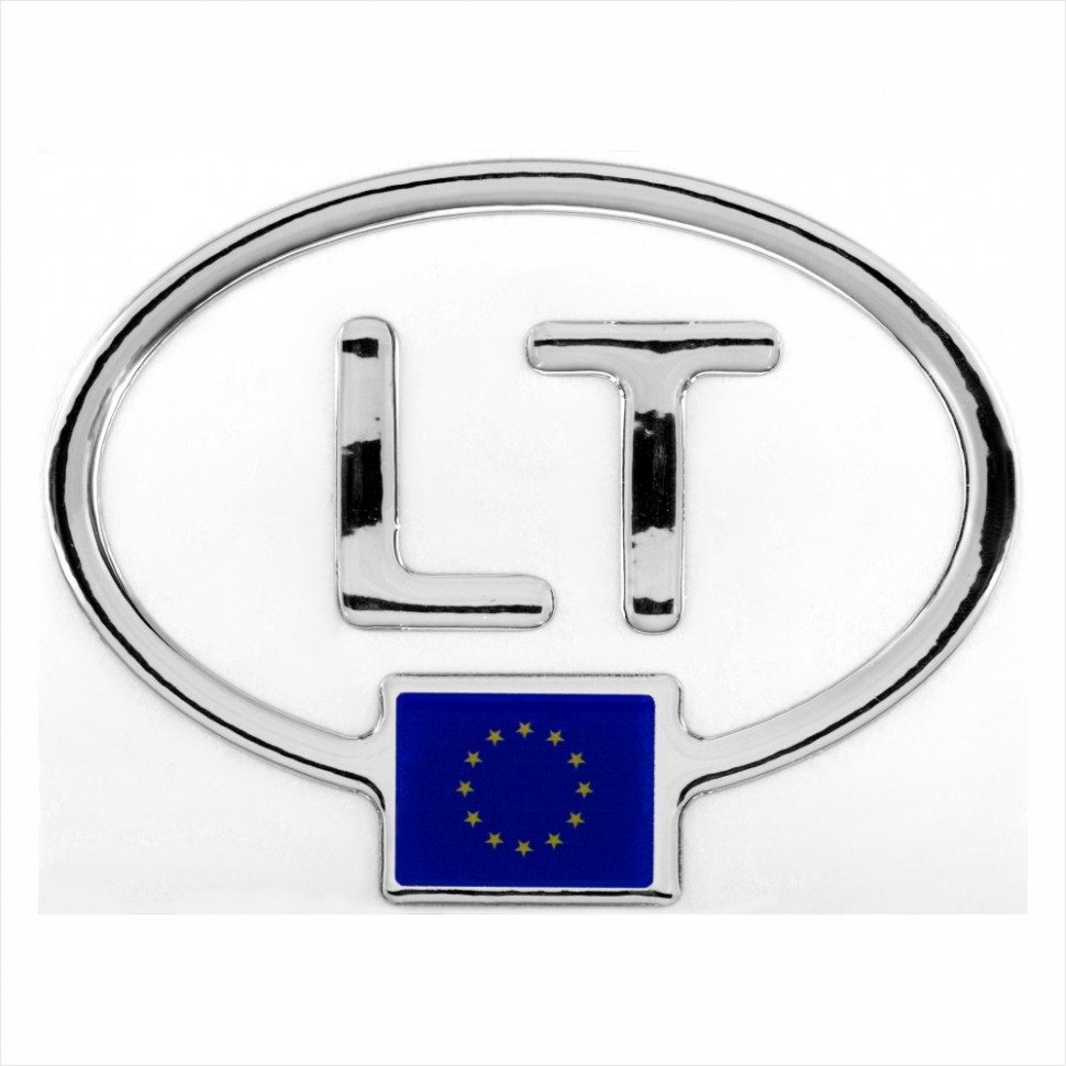 Iškilus LT lipdukas su ES vėliava