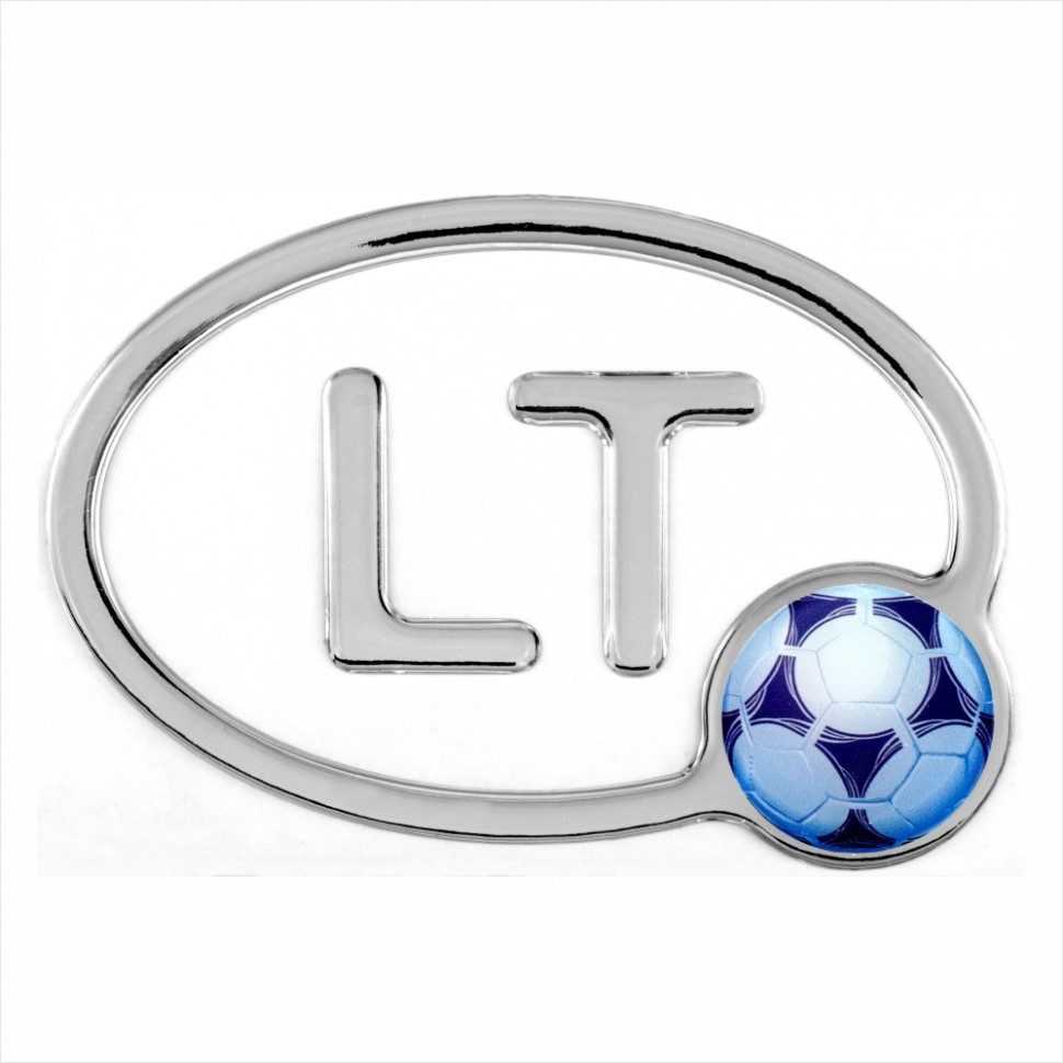 Iškilus LT lipdukas su futbolo kamuoliu