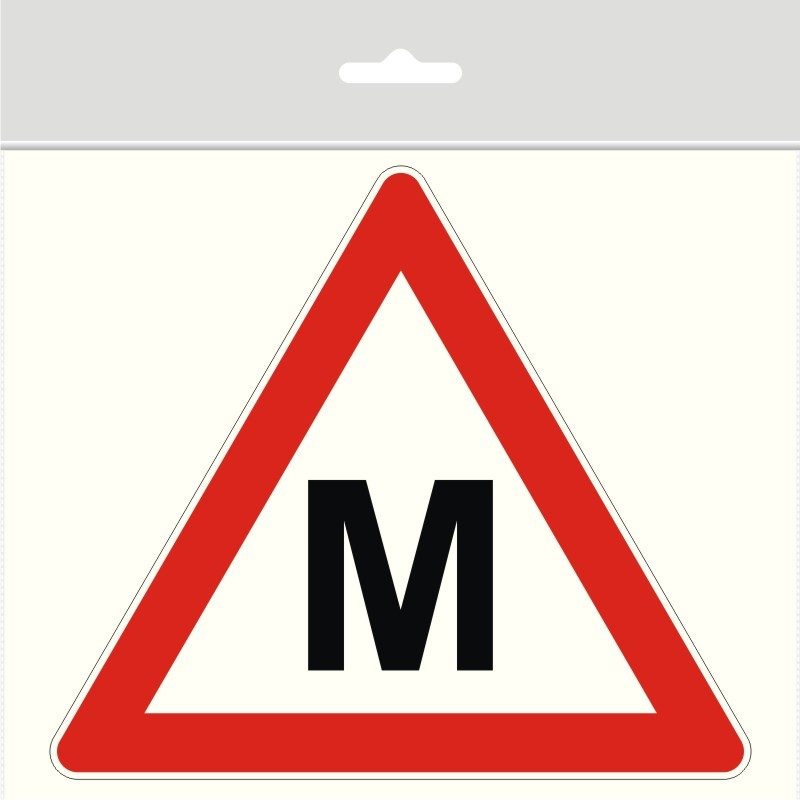 Mokomojo automobilio ženklo „M“ lipdukas